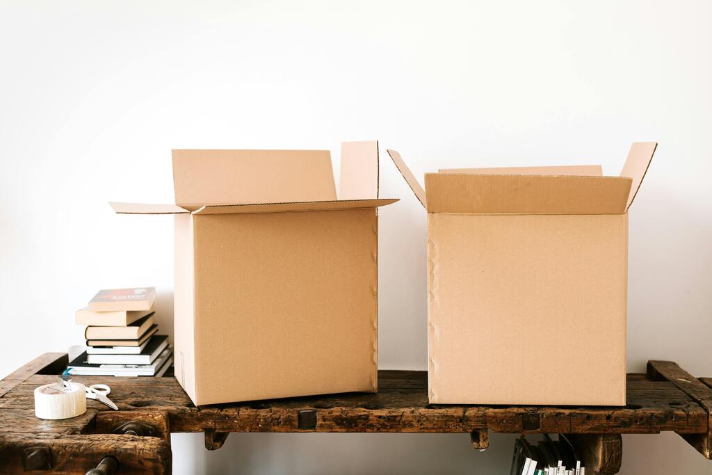Cartons représentant un déménagement